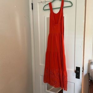 J crew cotton eyelet midi dress